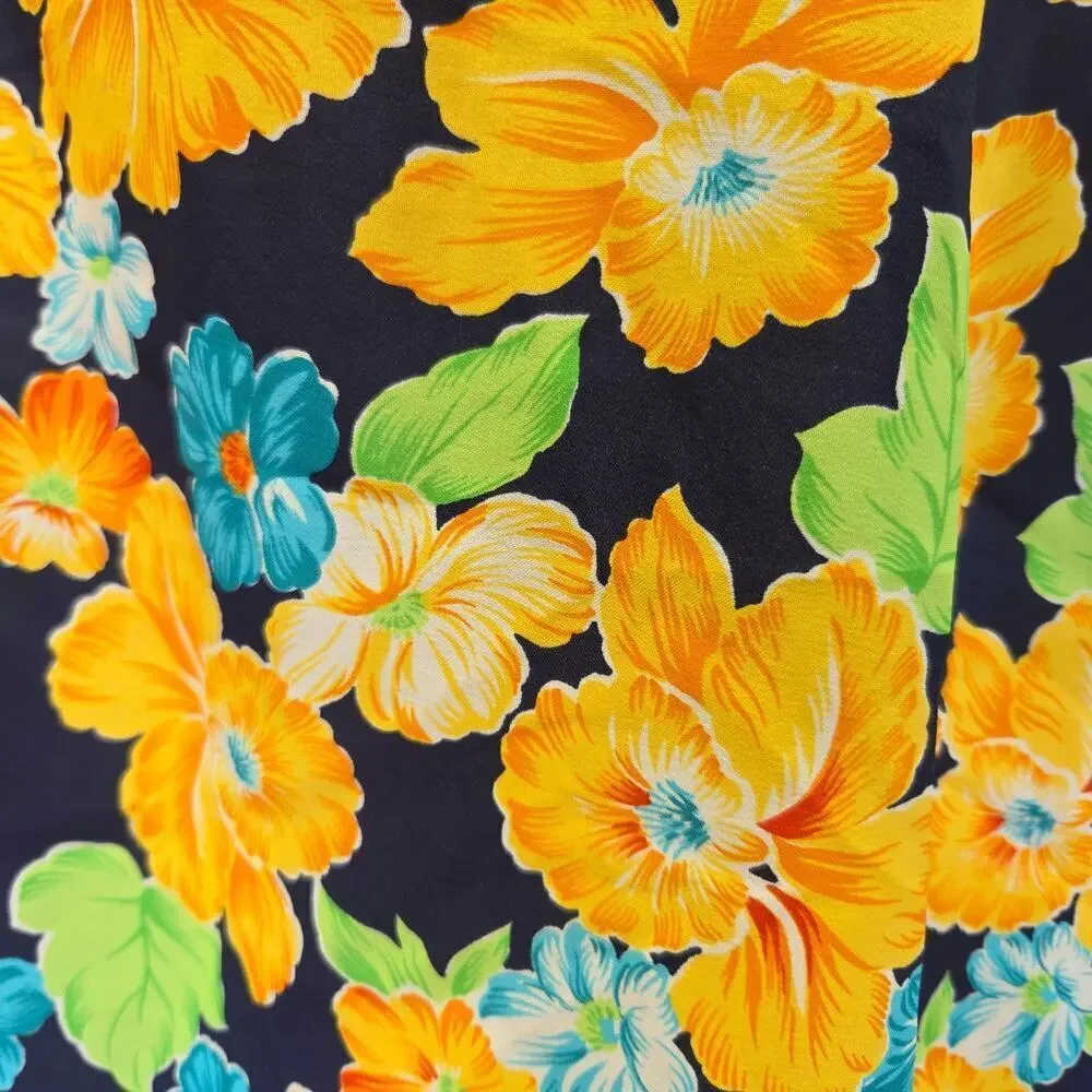 Vintage 70s Hilo Hattie Mumu Floral Print Maxi House Dress Size S Hawaiian
